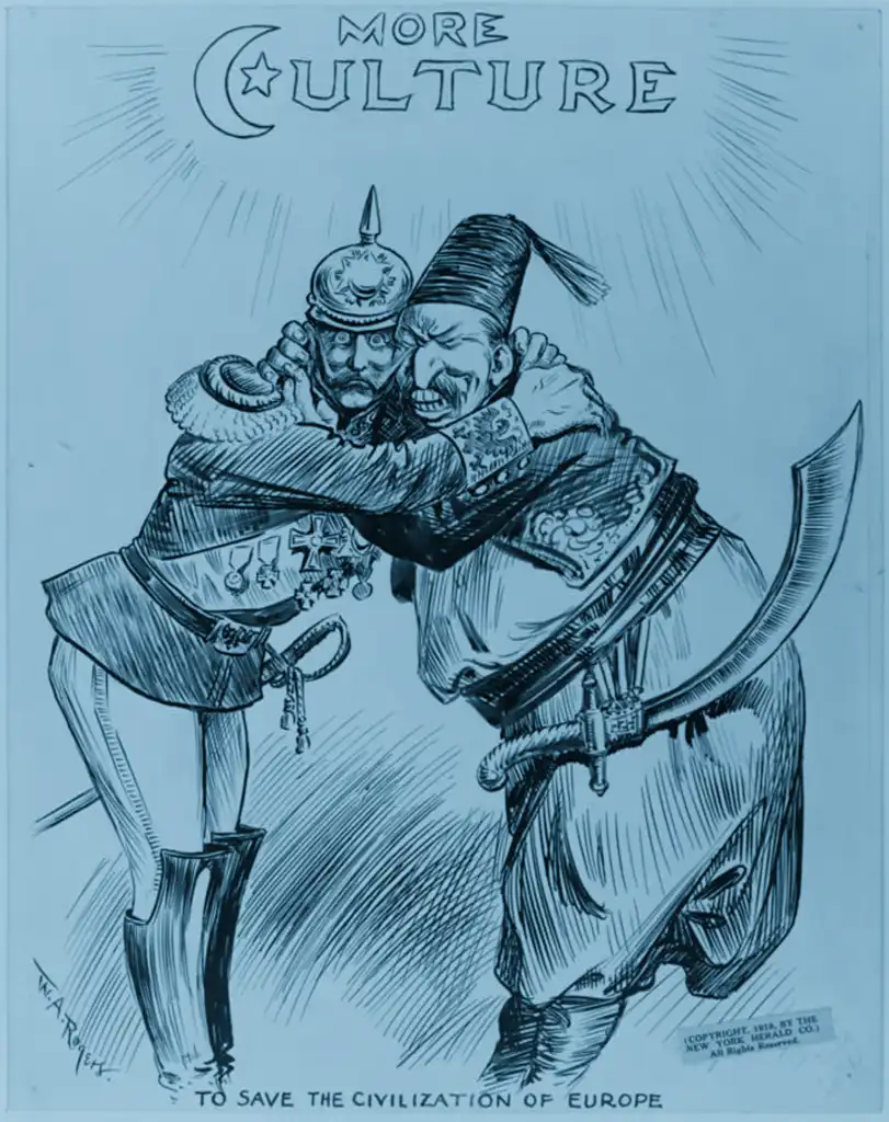 Karikatur Kaiser mit Sultan 1914